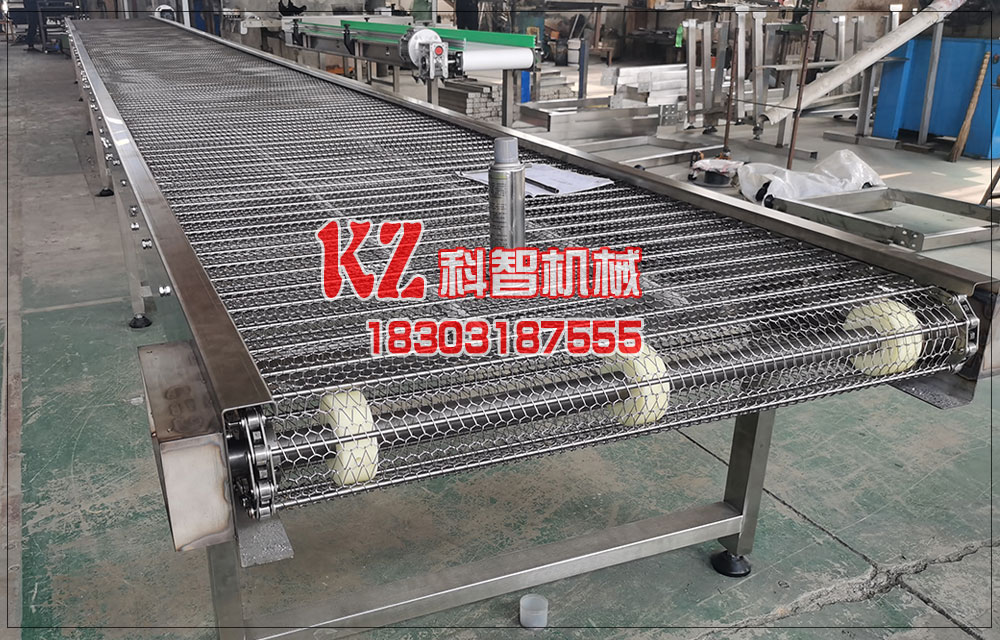 丸子生產線轉彎網鏈輸送機保養檢查 丸子生產線轉彎網鏈輸送機保養檢查